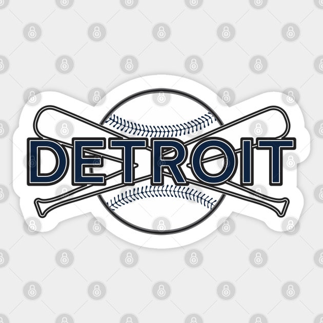 Detroit Baseball Sticker by Blasé Splee Design : Detroit